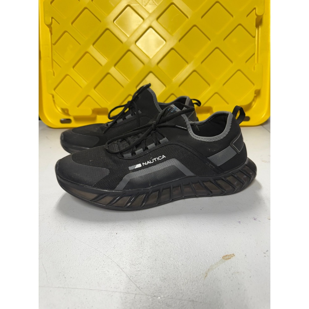 Nautica Mens Black Grey Athletic Sneakers Running Shoes Size 12 PC#363685